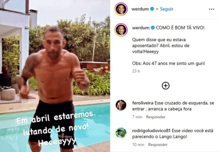 Ex-campeão do UFC anuncia retorno às competições em 2025 Ex-campeão do UFC anuncia retorno às competições em 2025