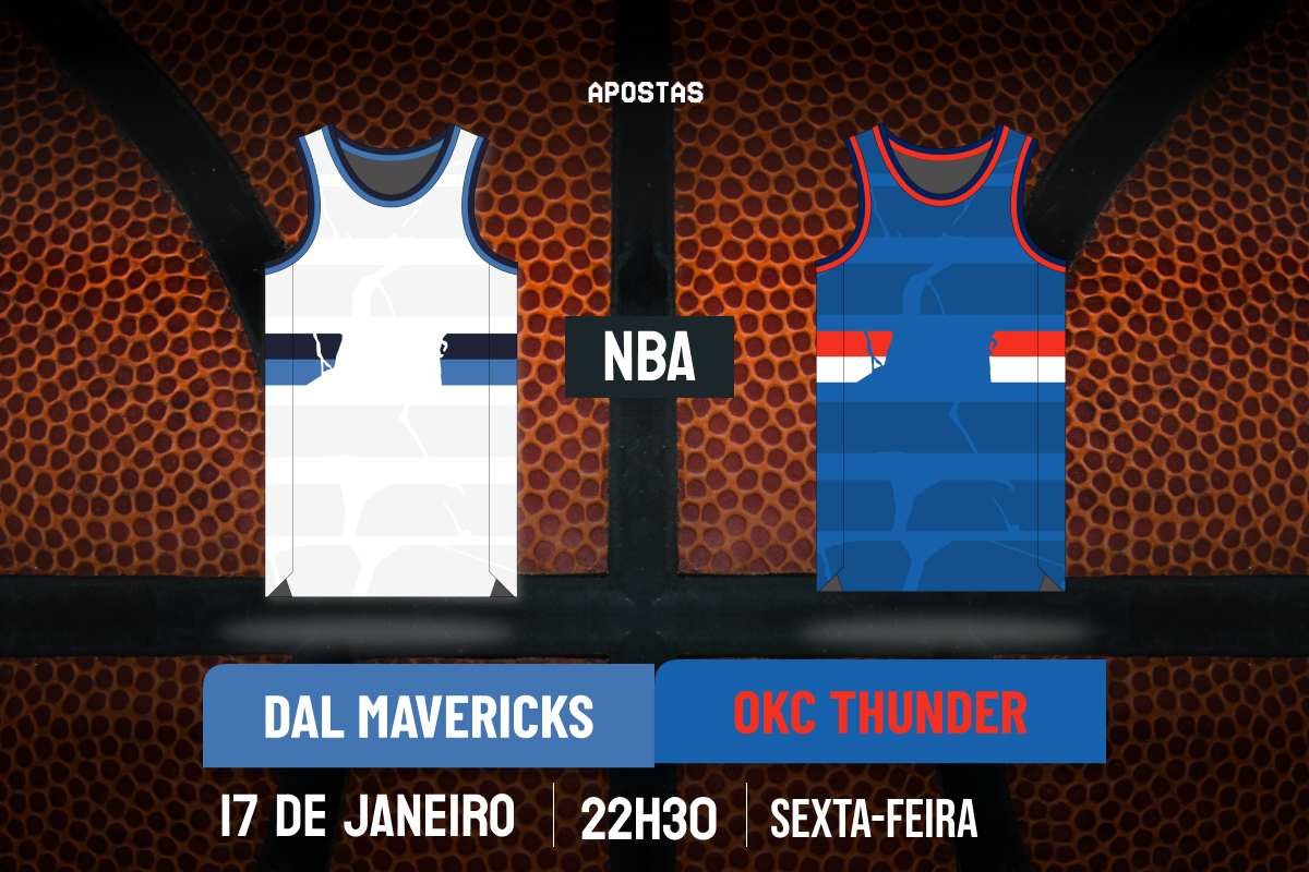 Palpite Dallas Mavericks x Oklahoma City Thunder – NBA – 17/01/2025