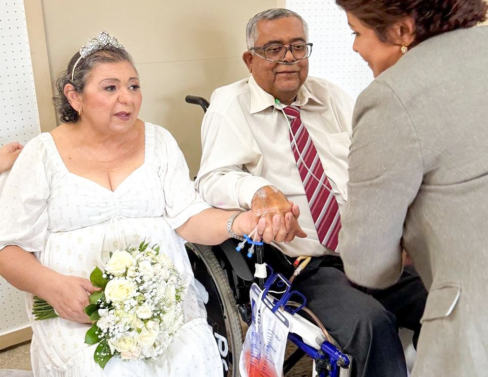 Primeiro casamento realizado no Hospital Regional de Santa Maria celebra a vida e a união