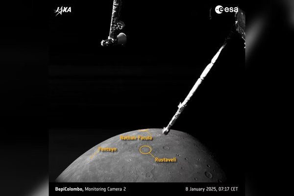 Sonda BepiColombo divulga novas imagens da superfície de Mercúrio