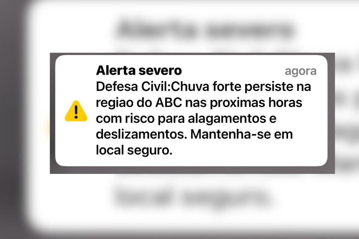 Chuvas: Defesa Civil envia alerta severo para a capital e Grande SP