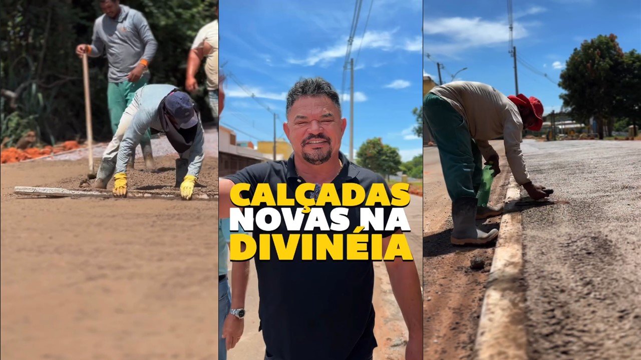 Deputado Hermeto acompanha obras de novas calçadas na Divinéia!