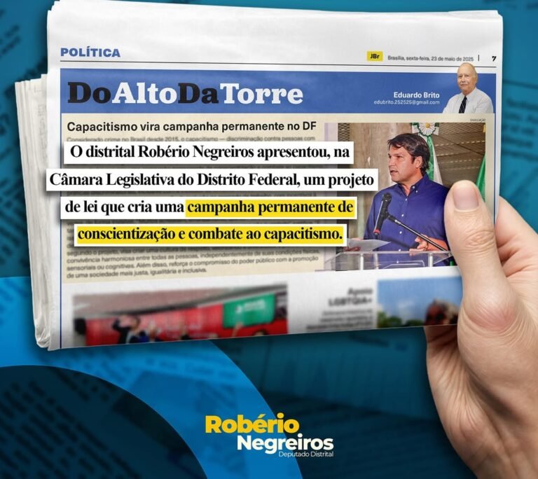 Projeto de Lei de Robério Negreiros propõe campanha permanente de combate ao capacitismo Projeto de Lei de Robério Negreiros propõe campanha permanente de combate ao capacitismo
