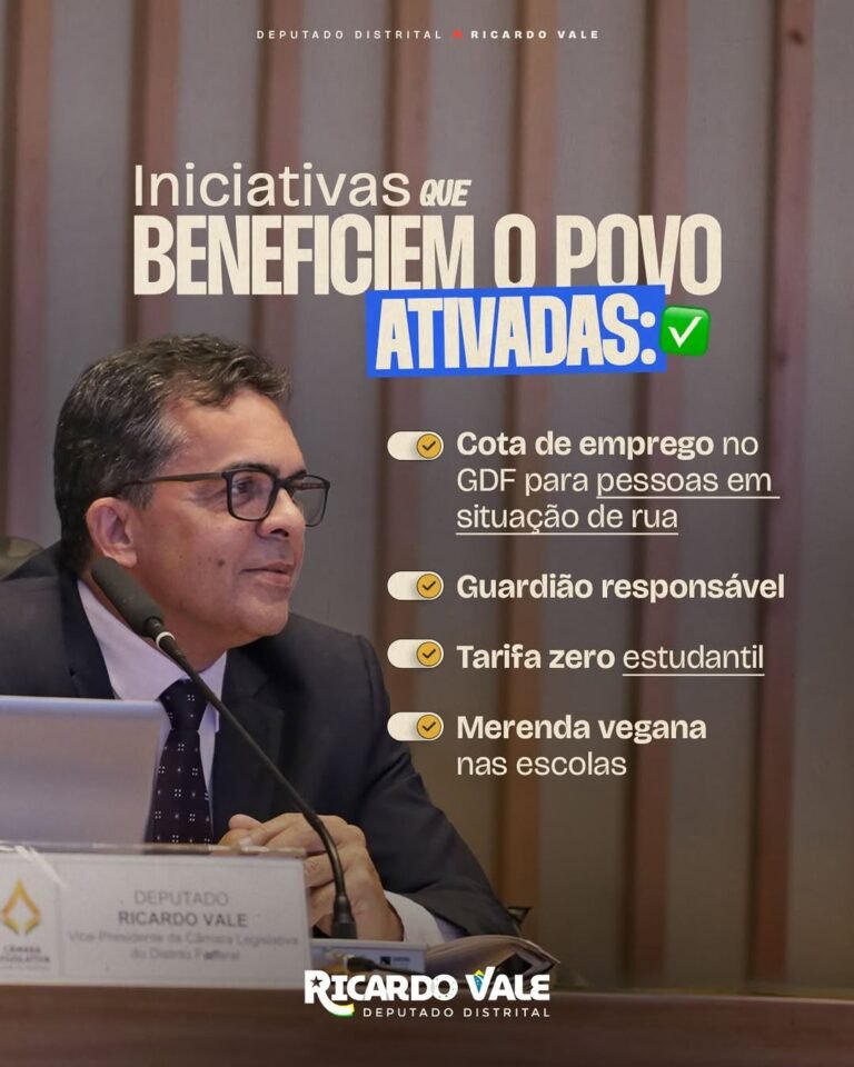 Ricardo Vale destaca avanços em políticas sociais e inclusivas no DF