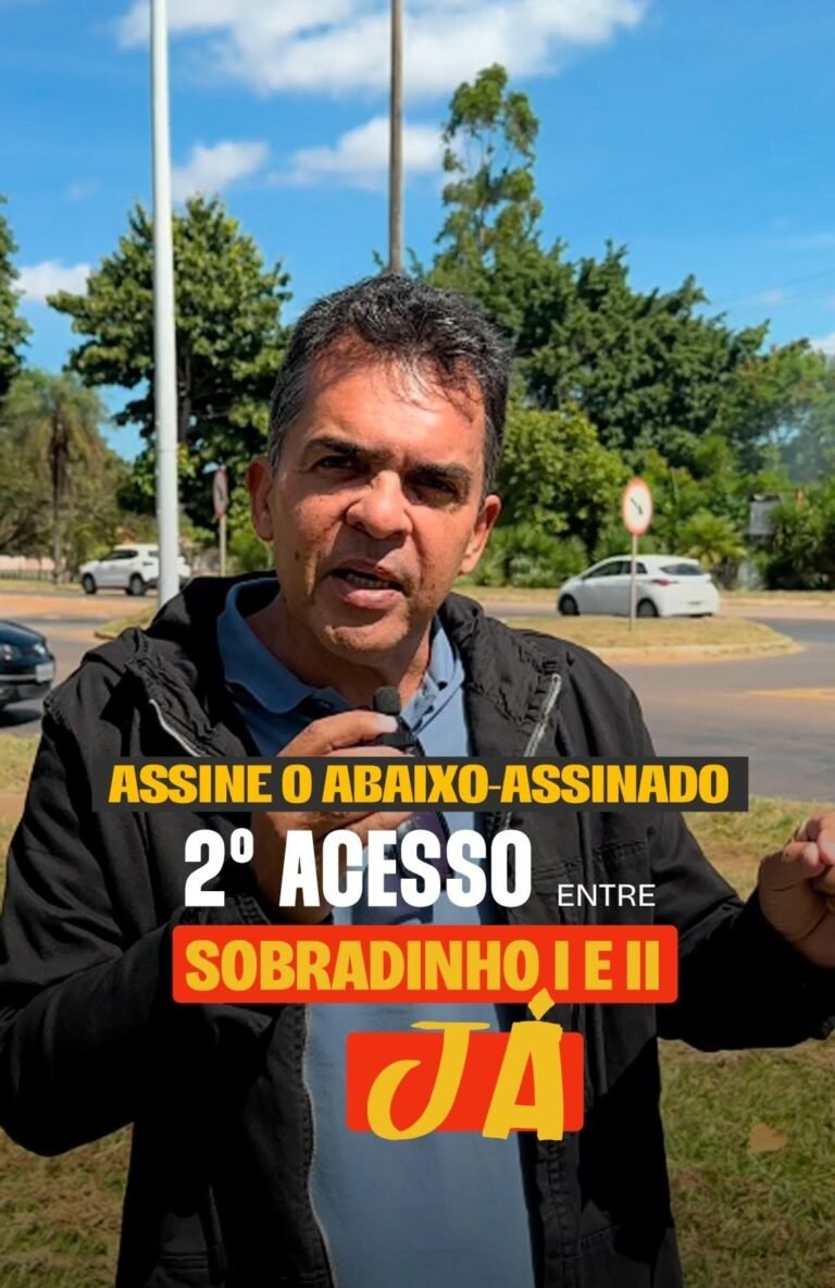 Deputado Ricardo Vale protocola pedido por novo acesso entre Sobradinho I e II e lança abaixo-assinado Deputado Ricardo Vale protocola pedido por novo acesso entre Sobradinho I e II e lança abaixo-assinado