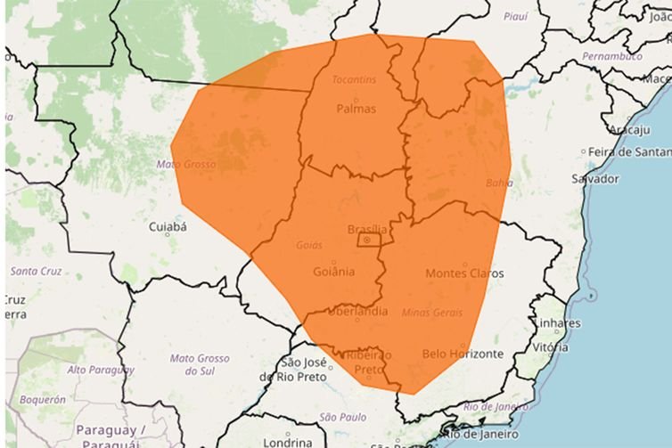 inmetlaranja01 Inmet emite alerta vermelho para baixa umidade em cinco estados e no DF