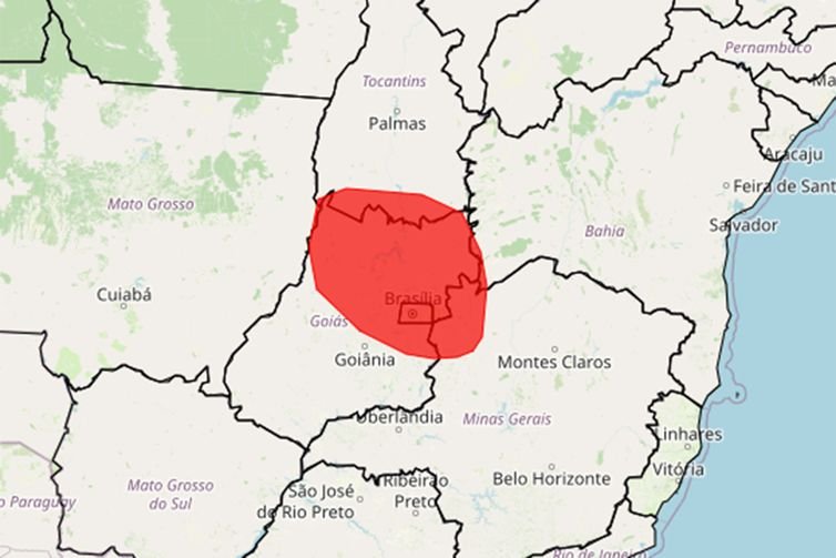 inmetvermelho01 Inmet emite alerta vermelho para baixa umidade em cinco estados e no DF