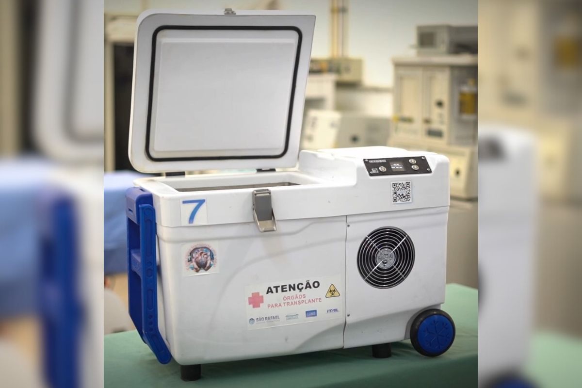 caixa de transporte de órgãos feita no Brasil evita perdas