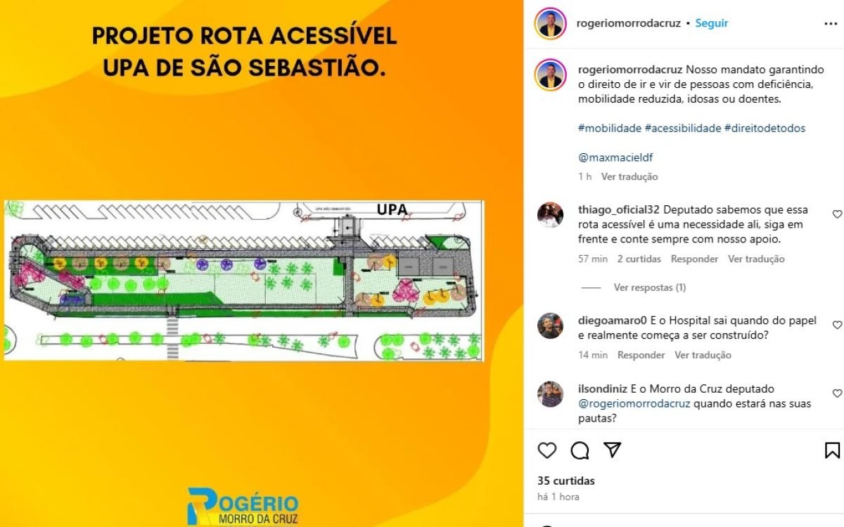 Deputado Rogério Morro da Cruz Esclarece Polêmica Sobre Obra de Acessibilidade na UPA de São Sebastião